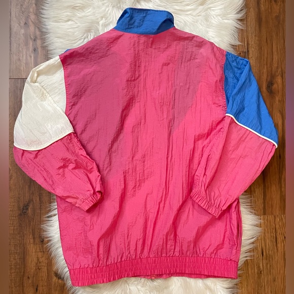 VTG Bridge Gate 90's American Windbreaker Jacket Funky Color Block SZ Large - Picture 6 of 12